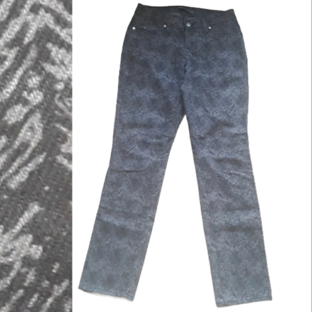 Levi's 529 Curvy Black Gray Abstract Print Skinny Leg Jeans - Size 4 W 27" L 32"